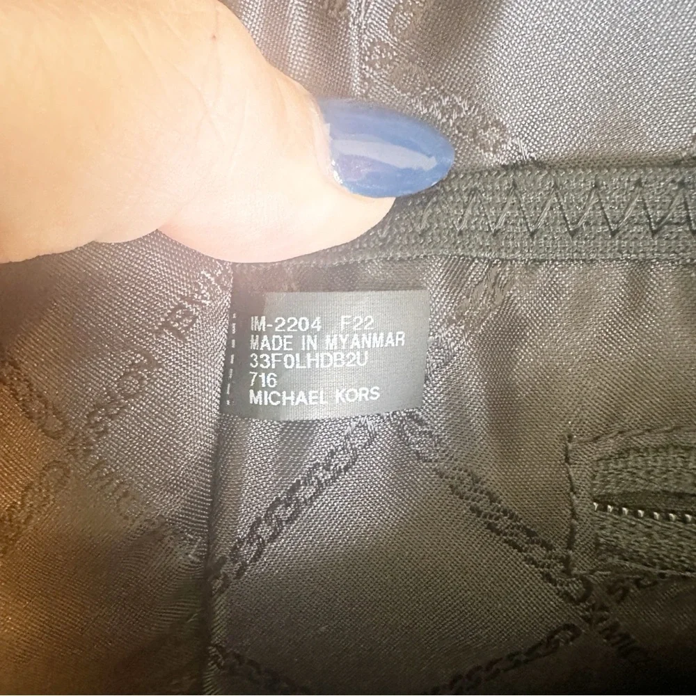 Michael Kors Hudson Logo Canvas Leather Large Backpack